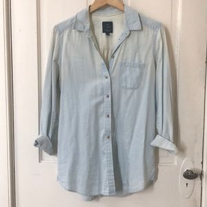 America Eagle denim button up